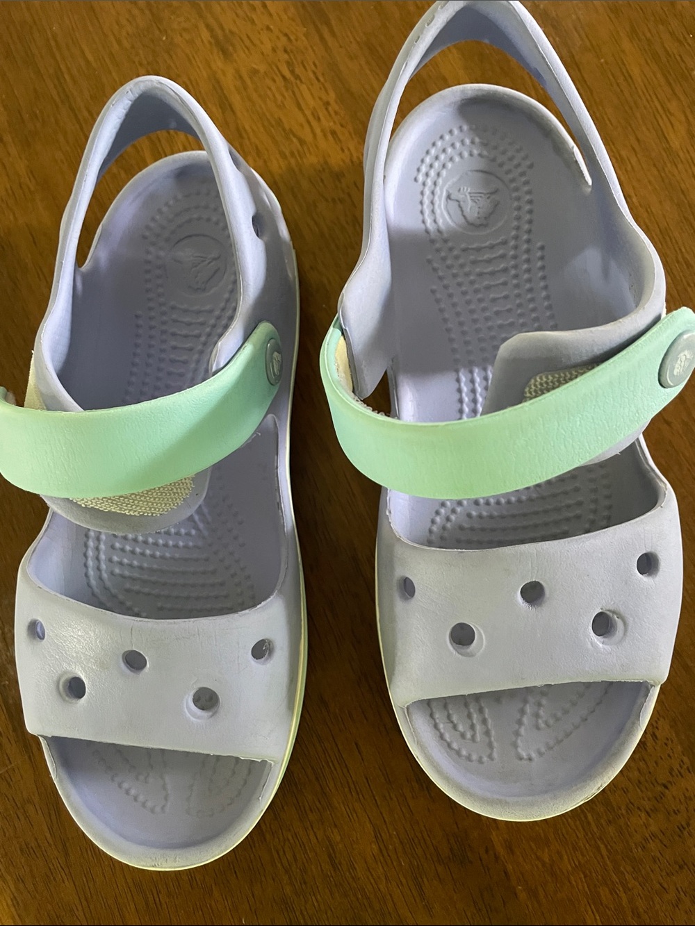 CROCS Kids lavender Sandals with Adjustable Straps size 1